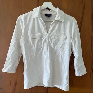 3/4 Sleeve Ann Taylor Henley Top